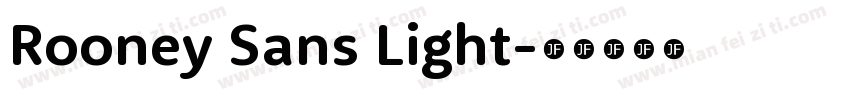 Rooney Sans Light字体转换